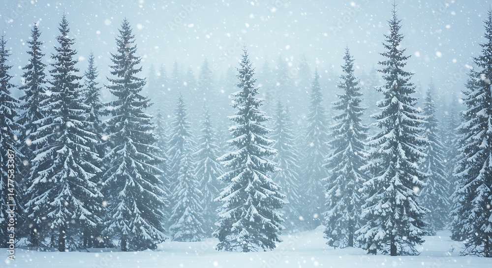 Naklejka premium Winter's Silent Embrace