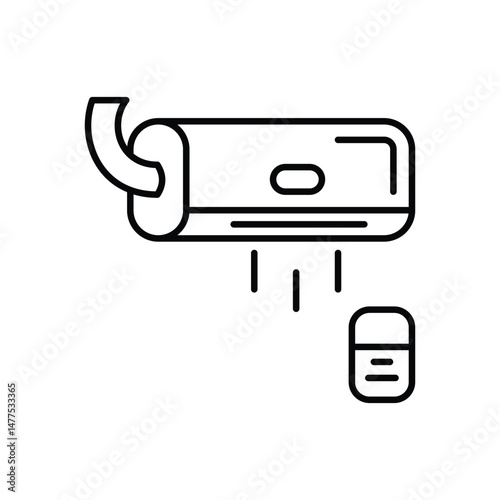 Air Conditioner Icon vector stock illustration
