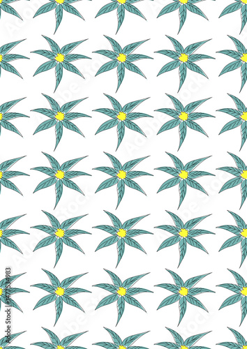 set of abstract flowers
