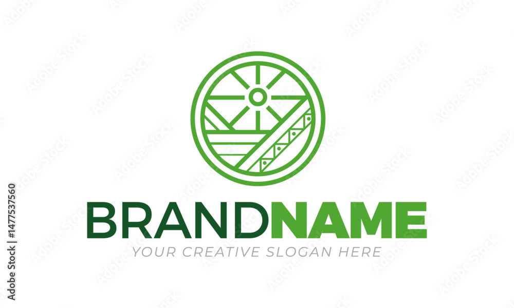 EcoWheel Logo – Green Agriculture Symbol EcoWheel Logo – Green Agriculture Symbol