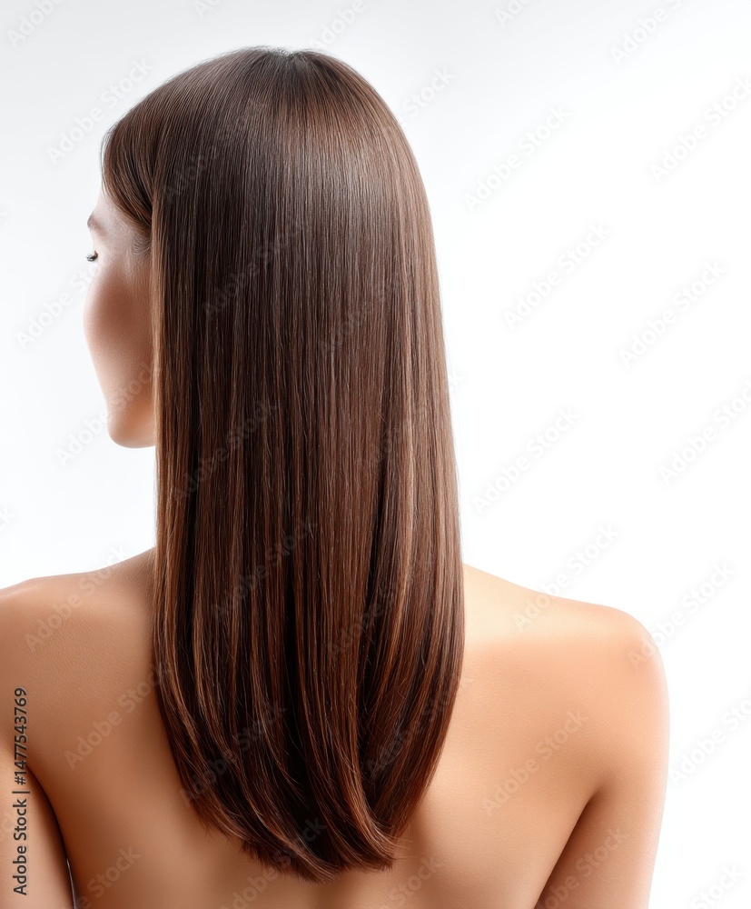 Naklejka premium Shiny Straight Hair The Perfect Look for Any Occasion