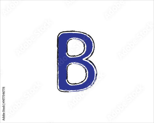 Letter B logo in blue