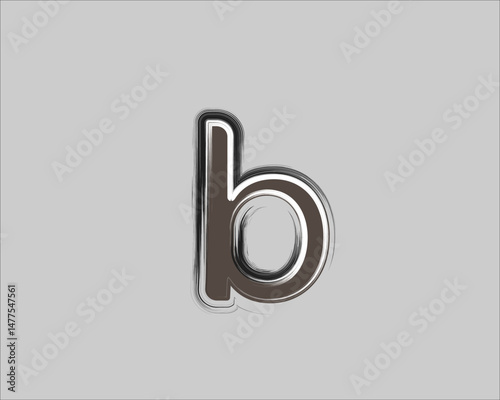 Letter B logo in gray