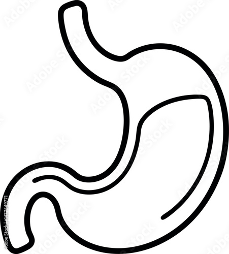 stomach outline icon