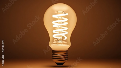 Glowing incandescent light bulb
