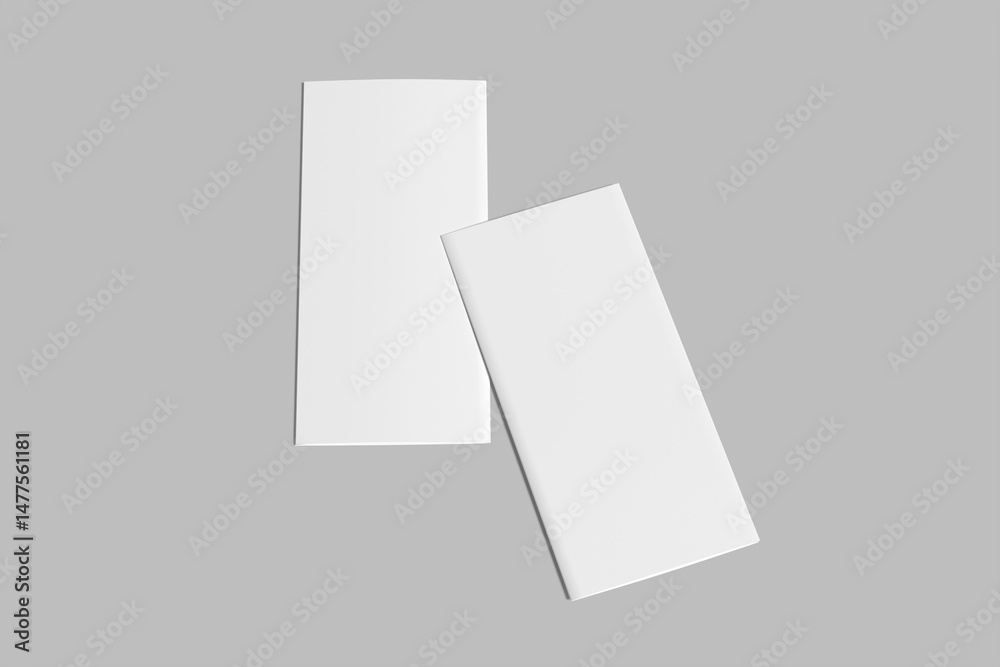 realistic tri fold brochure blank mock up. Open and closed booklet template realistic tri fold brochure blank mock up. Open and closed booklet template