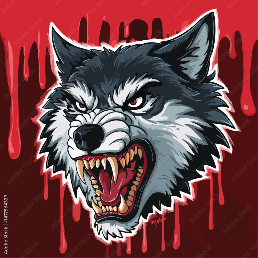 A bold and dynamic wolf head logo vector featuring a howling wolf silhouette inside a circular brush stroke design. Perfect for sports teams, gaming logos, adventure brands, and wildlife-themed projec A bold and dynamic wolf head logo vector featuring a howling wolf silhouette inside a circular brush stroke design. Perfect for sports teams, gaming logos, adventure brands, and wildlife-themed projec