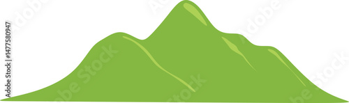 Green Mountain Flat Illustration