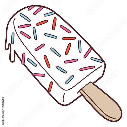 American food, ice cream, fries, American flag,