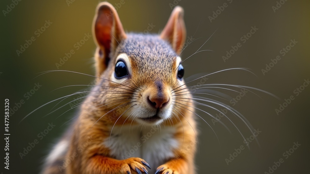 Obraz premium Squirrel close-up natural art image