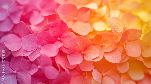 gradient mesh design in vibrant hues of pink, orange, and yellow, blending smoothly