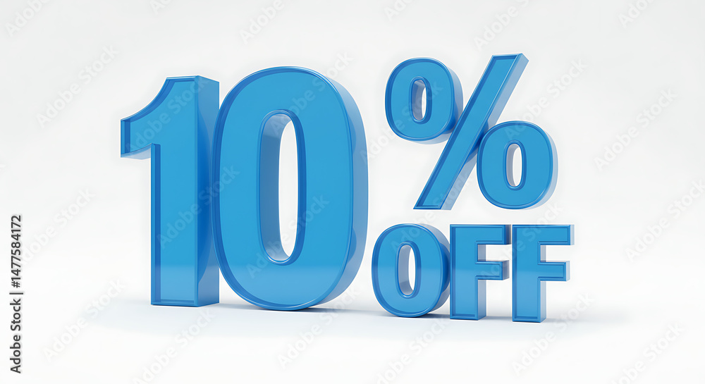 10% off 3d isolated on a white background 10% off 3d isolated on a white background