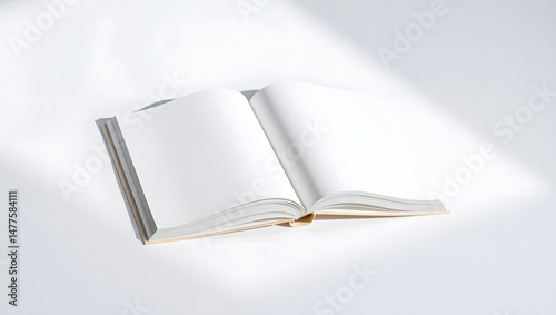 Blank Book Mockup: Minimalist Design photog.Generated with AI