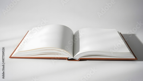 Blank Open Book, Minimal Design photog.Generated with AI