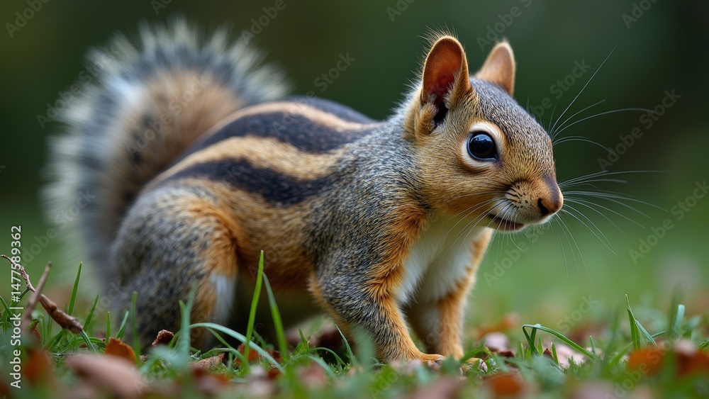 Squirrel Outdoor Standing Art Picture Squirrel Outdoor Standing Art Picture