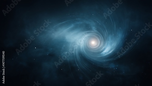 Celestial Vortex Swirling Nebula Cosmic Dust Starry Night Space Background Galaxy Spiral