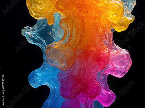 Dynamic abstract liquid explosion