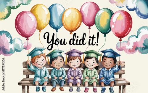 Graduation Celebration Illustration