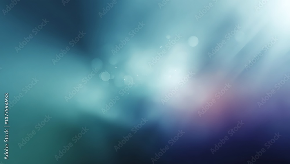 Fototapeta premium Serene Teal and Purple Abstract Background with Glowing Light Effects Perfect for Website Design or Presentation