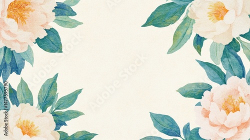 Floral Banner, AI generated