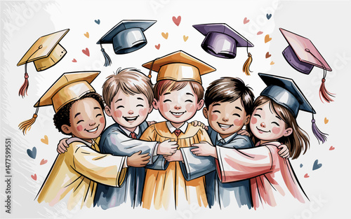 Graduation Celebration Illustration