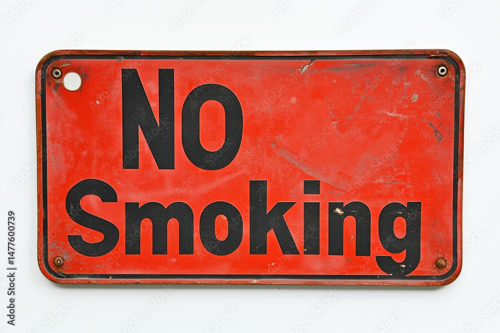 Fototapeta premium No Smoking Sign on a White Background