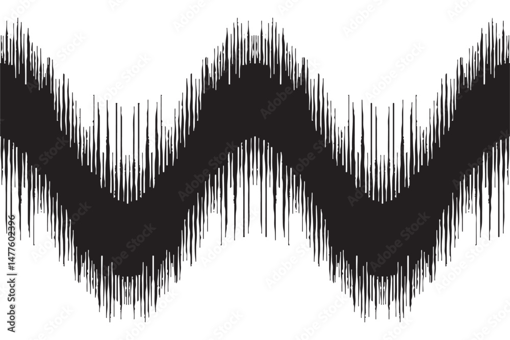 Obraz premium Black paint brush strokes vector seamless pattern. Hand draw lines illustration.