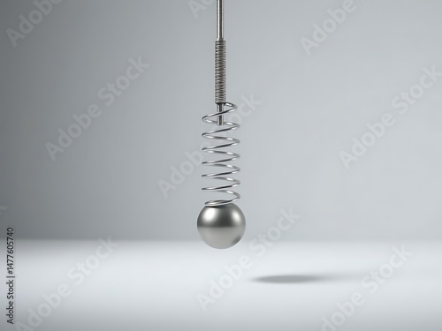 Spring mass system producing simple harmonic motion