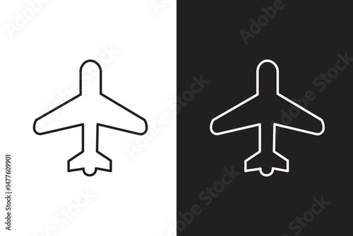 airplane icon, air plane sign vector, eps10