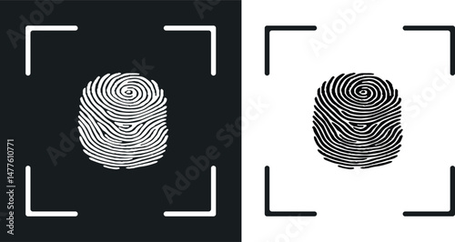 Fingerprint scanning icon sign. vector illustration. Eps10