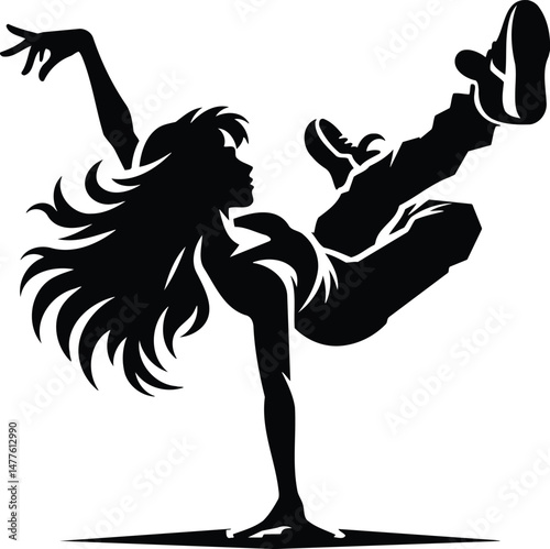 Female Breakdancer Static Pose