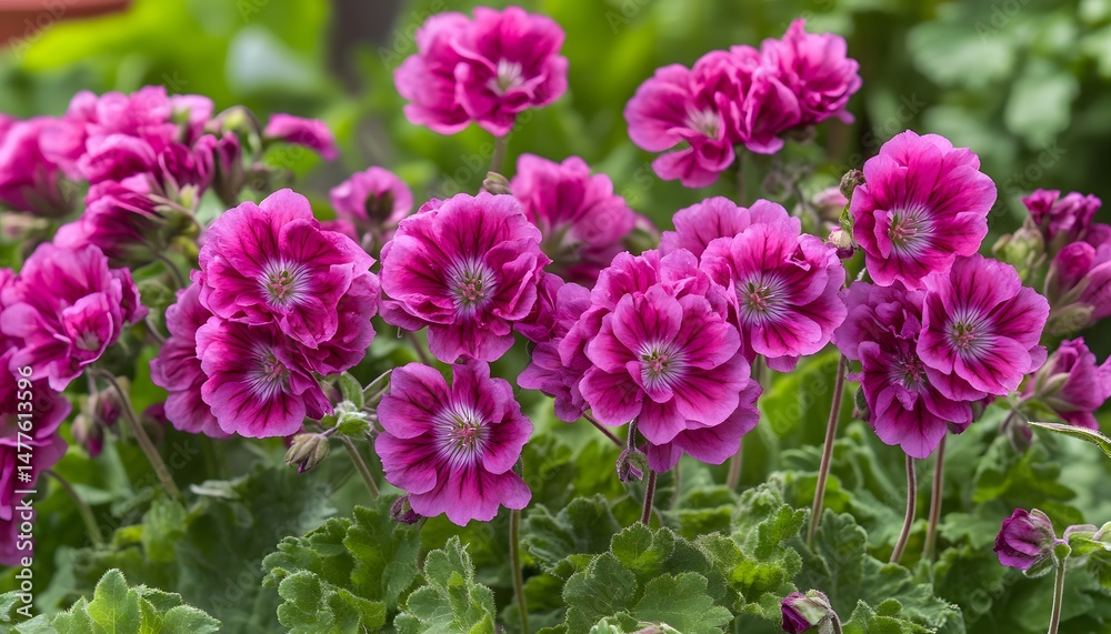 Vibrant pink flowers in a cluster, close-up view. Vibrant pink flowers in a cluster, close-up view.