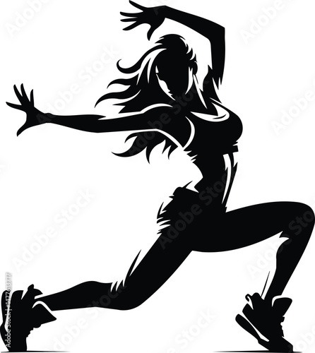 Minimalist Dancer Pose Vector
