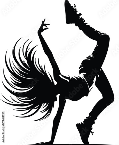 Girl Performing Flare Breakdance