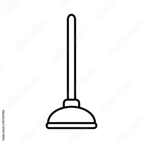 toilet plunger isolated on white