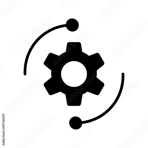 Gear and cogwheel icon. Business process, workflow and productivity symbol icon vector illustration.	
