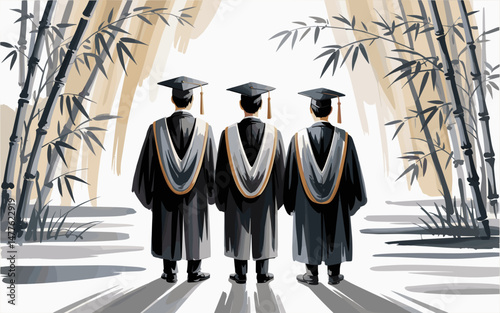 Graduation Celebration Illustration