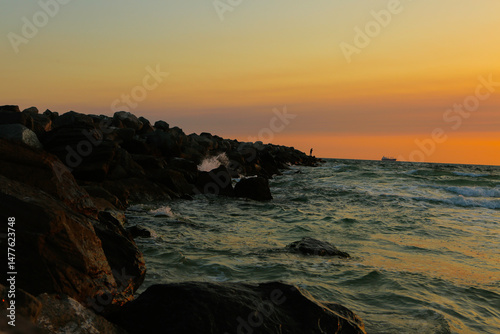 sunset on the beach
