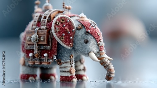 Steampunk elephant figurine