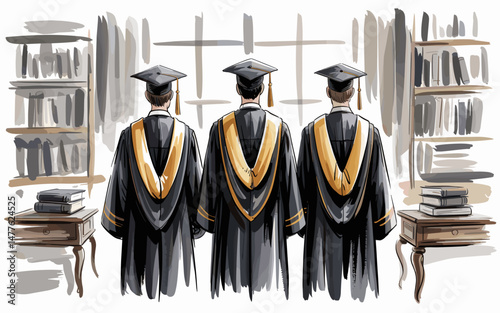 Graduation Celebration Illustration
