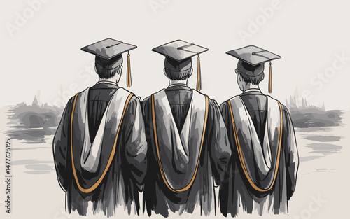 Graduation Celebration Illustration