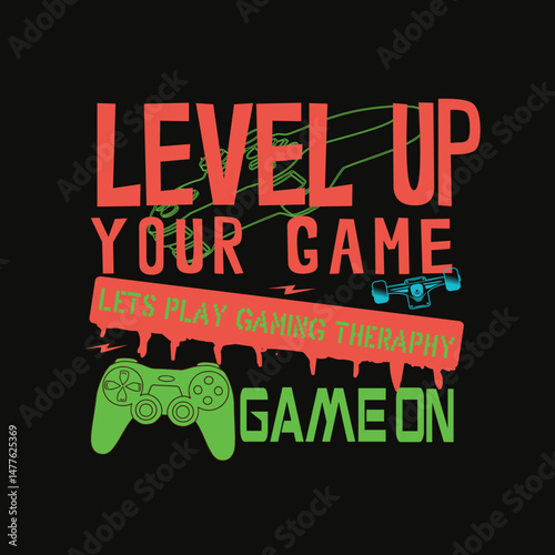 level up your game vector illustration
