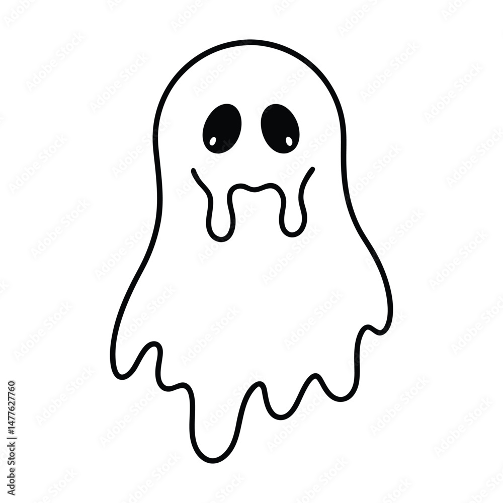 halloween Melting ghost vector illustration halloween Melting ghost vector illustration