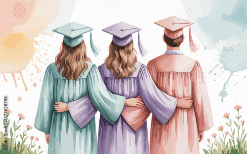 Graduation Celebration Illustration