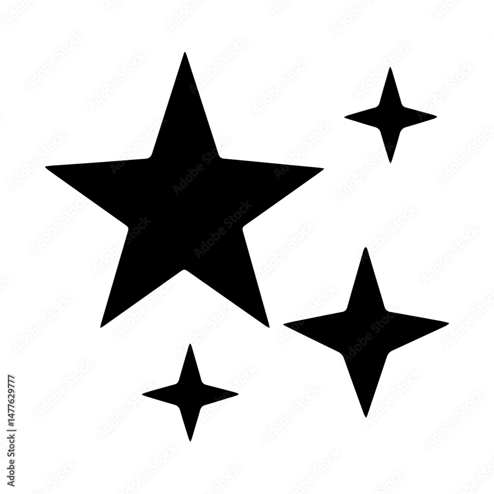 Obraz premium Star icon on white background vector Vector space icon