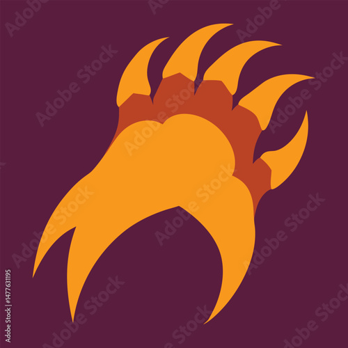 Werewolf claw vector Silhouette 