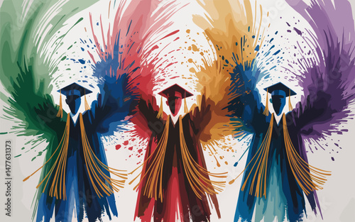 Graduation Celebration Illustration