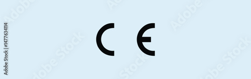 Certification EU safety sign, warning sign, certification mark.