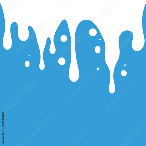 Milk splashes, blue background, dairy liquid, fluid texture, creamy flow