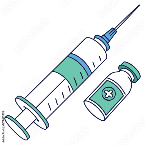 vector illustration of syringe